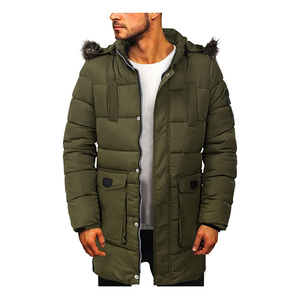 New Arrival Men's Premium Coated <b>Parka</b> <b>Jacket</b> High Quality Winter Stand Collar Front Logo Professional Cotton Fleece OEM Design - Product Image 1