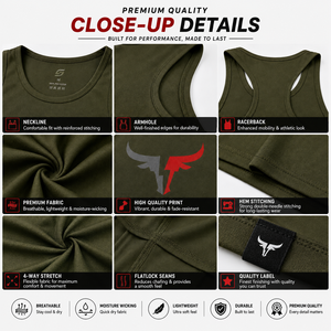 Débardeur Stringer personnalisé pour homme, léger, respirant, séchage rapide, coupe ajustée, sans manches, pour musculation, gym, entraînement, fitness - Product Image 3