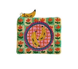 Beaded Margarita Cocktail Coin Purse Zipper <b>Pouch</b> Handmade Bohemian Style <b>Mini</b> Unisex Daily Use - Product Image 3