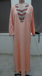 Vestido largo de abaya con estampado floral para mujer, caftán musulmán, abayas, india - Product Image 4