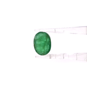 Émeraude ovale naturelle du Zambie 2,63 carats, pierre précieuse naturelle à facettes, prête à l'emploi pour la création de bijoux - Product Image 2