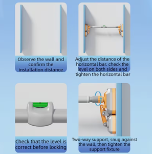Support de dips réglable en alliage d'aluminium avec poignée orange pour l'entraînement de force à domicile - Product Image 2