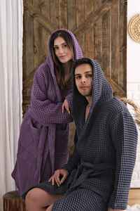 Albornoz de Lujo Unisex de Algodón Orgánico 100% Algodón, Suave y Absorbente, Ropa de Casa Premium y Cómoda - Product Image 4