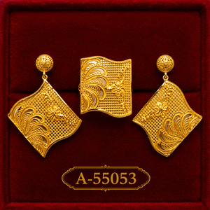 Boucles d'oreilles classiques plaquées argent à motif floral, bijoux de mariage pour femmes A-55052 - Product Image 2