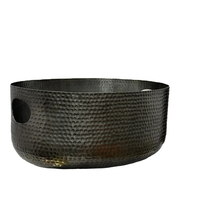 WB Inc Seaux à glace et bacs à boissons en aluminium martelé écologiques, capacité 10L, couleurs et logo personnalisables, pour bar, fête, vin, bière