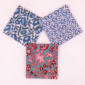 Pañuelo Cuadrado de Algodón con Estampado Artesanal Craftjaipur, Elegante y Multifuncional, para la Cabeza, el Cuello o las Manos, Estilo Bohemia - Product Image 1