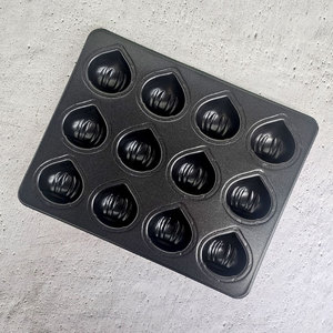 Moule à gâteau rond 12 cavités, cuisson en lot, antiadhésif, compatible four, en acier laminé à froid avec revêtement PTFE, fabrication coréenne, ustensile de cuisson - Product Image 4