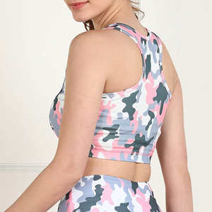 Soutien-gorge de sport sans couture de haute qualité, style simple, pour le yoga et l'entraînement, avec logo frontal, maintien élevé, faible MOQ, nouveau stock - Product Image 2