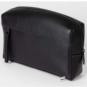 Bolsa de Aseo de Viaje para Hombre, Pequeña, de Cuero y Nylon, con Logotipo Personalizado, para Cosméticos y Artículos de Afeitado, con Logotipo OEM Metálico - Product Image 6