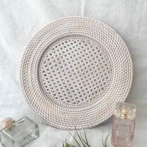 Rattan charger plates silver color <b>table</b> <b>mats</b> highest quality underplates for tabletop setting - Product Image 1