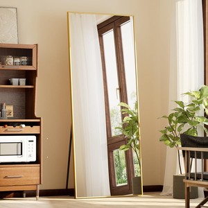 Mango Wood Tall <b>Floor</b> <b>Mirror</b> with LED <b>Stand</b> - Wholesale Home Decor | Aqdus Saleem - Product Image 4