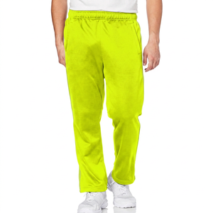 Pantalon de survêtement noir pour homme, coupe droite, taille haute, taille élastique, poches latérales, décontracté, léger, respirant, séchage rapide, en coton - Product Image 5