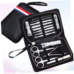 Ensemble professionnel de coupe-ongles en acier inoxydable allemand, kit de manucure et pédicure avec étui en PU - Product Image 3