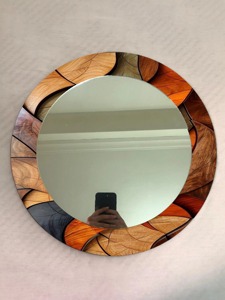 Premium Quality Wooden Wall <b>Mirror</b> Luxury Wooden Wall <b>Mirror</b> for Home Decor Wholesale Hanging <b>Mirror</b> Handmade Accessory Platter - Product Image 3
