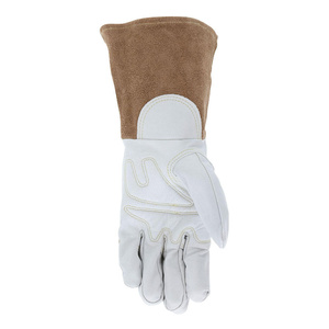 Guantes de Soldadura de Piel de Cabra y Vacuno de Primera Calidad, Reforzados con Soldadura TIG, Resistentes al Fuego, de Alta Resistencia, Suaves y Cómodos - Product Image 4