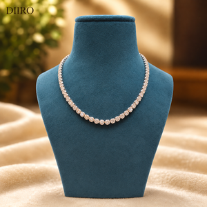 925 Sterling Silver <b>Iced</b> <b>Out</b> 2mm 3mm 4mm 5mm VVS1 Moissanite Round Diamond Tennis <b>Chain</b> Necklace - Product Image 1