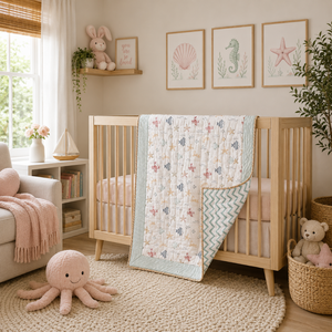 <b>Car</b> Design Organic Pure Cotton All-Season Comfortable Reversible Jaipur Hand Block Printed Soft Baby Quilt Hypoallergenic - Product Image 5