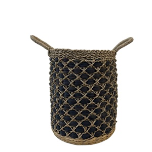 Eco-Friendly Luxury Round WATER <b>HYACINTH</b> <b>BASKET</b>-Multi-Purpose Storage - Product Image 1
