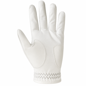 Gant de golf en cuir véritable bleu marine de qualité supérieure avec bordure blanche, doigts respirants, sangle de poignet réglable à scratch pour usage unisexe - Product Image 2