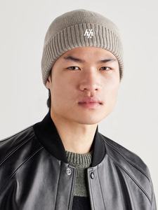 Nouveau bonnet d'hiver épais à la mode bon matériel unisexe tricoté chapeau Logo à revers personnalisé lettre brodé bonnet - Product Image 2