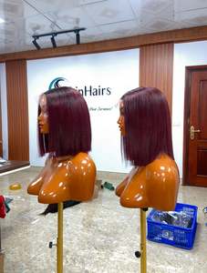 Double Drawn Bone Straight Virgin Vietnamese Human Hair Lace Front <b>Wig</b> Transparent HD Lace Natural <b>Black</b> 180% - Product Image 4