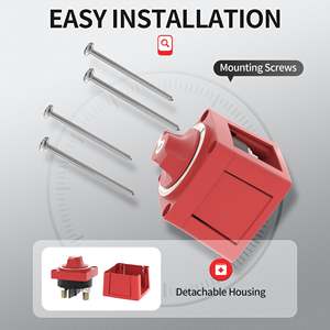 Mini interrupteur de batterie à 2 positions, 300A, à circuit unique, avec bouton étanche, pour systèmes 12-48V DC, camion, tracteur, camping-car, yacht, solaire - Product Image 4