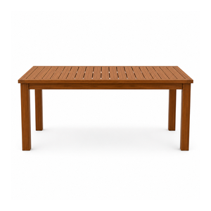 Mesa de Comedor Moderna de Madera Sólida para Exteriores, para Hotel, Resort, Villa, Patio, Jardín, Restaurante, Muebles Comerciales - Product Image 4