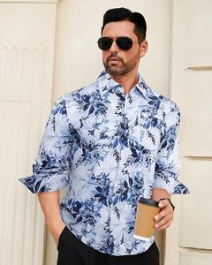 Chemise hawaïenne pour hommes, vêtements de resort, imprimé floral, chemise décontractée pour les vacances - Product Image 2