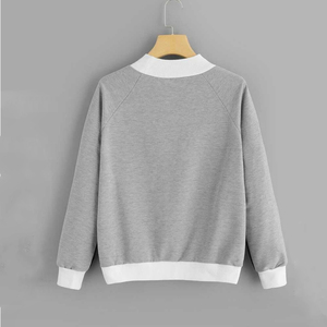 Custom <b>Men</b> Colorblock Sweatshirt Mock Neck Long Sleeve <b>Pullover</b> Grey Black Contrast Loose Casual Winter Sweater Wholesale OEM - Product Image 4