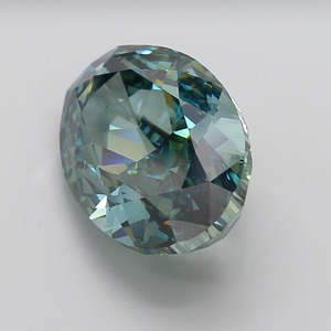 Diamant de luxe certifié 15,09 carats, vert vif fantaisie, taille ovale, clarté VS2, excellente taille, pour joaillerie fine - Product Image 2