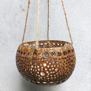 Grands pots à fleurs en coquille de noix de coco, vente en gros, pots à plantes en coco, bon prix, décoration naturelle. - Product Image 3
