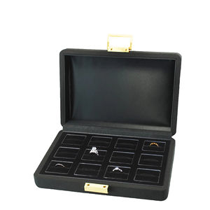 กล่องใส่เครื่องประดับผ้าไหมญี่ปุ่นทรงสี่เหลี่ยมขนาดกลาง กล่องเก็บของอเนกประสงค์ ดีไซน์กระดาษกำมะหยี่ 230x153x50 มม. Yongda DDFA122R12 - Product Image 1