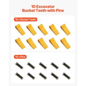 Lot de 10 broches de godet robustes 5.79, compatibles avec les excavateurs série 23/230, boulons pour godets de terrassement pour mini-chargeuses compactes - Product Image 5