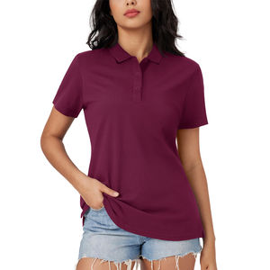 Polo respirant à manches courtes pour femmes grandes tailles, avec logo brodé personnalisé, chemises de golf pour femmes avec logo personnalisé - Product Image 6