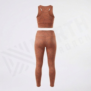 Conjunto de Yoga Sublimado Digital con Logotipo Personalizado, Ropa Deportiva Suave de Dos Piezas, Traje de Gimnasio, Fitness y Running para Mujer, Ropa Deportiva Femenina - Product Image 2