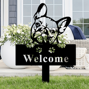 CIFbuy Statua Vintage di Bulldog Francese per Decorazione Giardino Esterno e Patio, Insegna di Benvenuto, per TikTok e Servizio di Ritiro Temu - Product Image 4