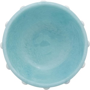 Tazón para Servir de Resina Hecho a Mano con Puntos Blancos Turquesa, Estilo Nórdico, Plato para Comida, Decoración para el Hogar y la Cocina - Product Image 4