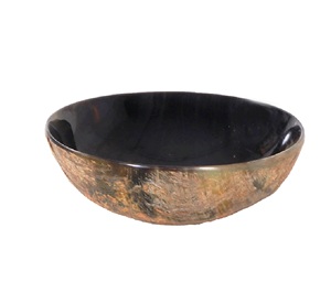 Bol de service en corne, article très vendu, design moderne et minimaliste, écologique, tons bruns, poli, léger (0,4 kg) - Product Image 4