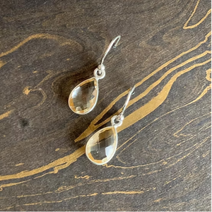 Pendientes de Plata de Ley 925 Antideslustre con Citrino en Forma de Lágrima, Hipoalergénicos, para Uso Diario - Product Image 3