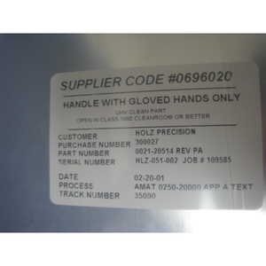 แหวนยึด AMAT 0021-20514 ขนาด 8 นิ้ว, SNNF, SST, E/E - อุปกรณ์และอะไหล่เซมิคอนดักเตอร์ระดับโลกที่เชื่อถือได้ - Product Image 1