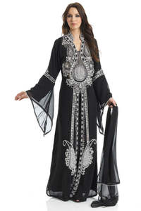 Vente en gros de kaftans musulmans, vêtements islamiques, mode traditionnelle, légers, longs jusqu'au sol, pour soirées et fêtes, JALABIYA - Product Image 2