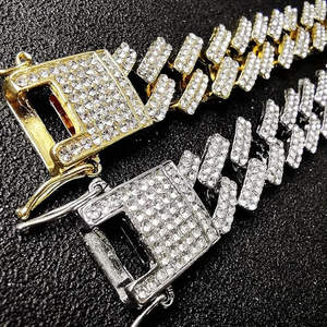 Miami 925 Sterling Silver <b>Rapper</b> Necklace Cuban <b>Chain</b> & round Cut Fashion <b>Chain</b> & Link Bracelets Hip Hop Style Chic Cuban - Product Image 4