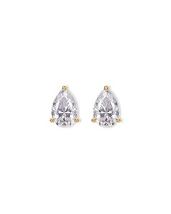 Pendientes solitarios de moissanita de 1 quilate con corte de pera, chapados en oro y rodio con plata 925, para mujer, joyería de fiesta, para novias. - Product Image 6