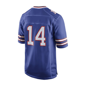 Maillot de football américain bleu GLOWING NEON INDUSTRY respirant, séchage rapide, grande taille, logo personnalisé brodé, lettres unies - Product Image 2