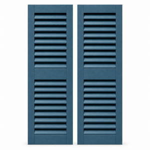 Panel de Celosía Fija Pintado en Azul Oscuro para Ventanas Exteriores, Casas de Jardín y Decoración de Porches, Contraventana de Madera Maciza - Product Image 3
