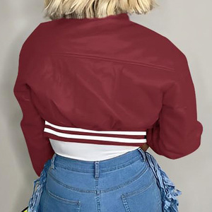 Veste universitaire courte pour femme, broderie personnalisée, mélange de laine, service d'échantillons OEM disponible - Product Image 6