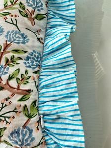 Vintage Floral Cotton Raffle Cushion Covers Bohemian <b>Throw</b> <b>Pillows</b> Handprinted Boho Trim Sofa Bed <b>Pillow</b> Cover Indian Cushion - Product Image 4