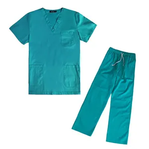 Conjuntos de Uniformes Médicos Personalizables para Enfermeras de Hospital, Cómodos, Unisex, de Tela de Sarga de Spandex/Poliéster con Detección de Agujas - Product Image 6
