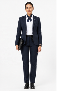 Uniformes d'aviation personnalisés à manches longues pour pilotes et personnel de cabine | OEM |   Uniforme de Superviseur des Opérations de Service Clientèle à l'Aéroport pour Femmes - Product Image 1