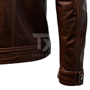 Chaqueta Delgada de Lona y Cuero Casual de Invierno para Hombre con Logotipo Frontal, Diseño Transpirable y Resistente al Viento, Prenda de Moda para Exteriores de Alta Calidad - Product Image 5